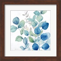 Framed Eucalyptus Leaves Navy II