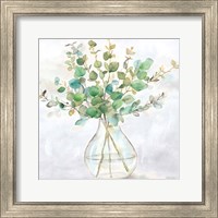 Framed 'Eucalyptus Vase II' border=