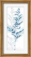 Framed Indigo Botanical panel III
