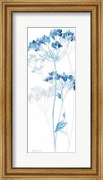 Framed Indigo Botanical panel IV