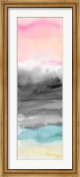 Framed Pink Sunset Abstract panel I