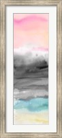 Framed Pink Sunset Abstract panel I
