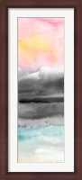 Framed Pink Sunset Abstract panel II