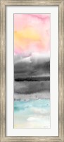 Framed Pink Sunset Abstract panel II