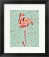 Framed Flamingo Portrait I
