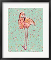 Framed 'Flamingo Portrait I' border=