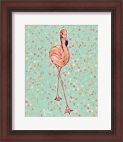 Framed 'Flamingo Portrait II' border=