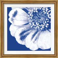 Framed 'Flower Pop blue II' border=
