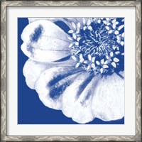 Framed 'Flower Pop blue II' border=