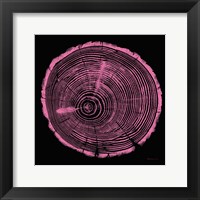 Framed Tree Trunk pink on black