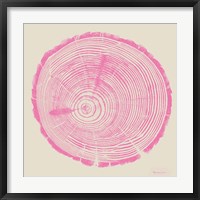 Framed Tree Trunk pink on cream