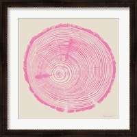 Framed Tree Trunk pink on cream