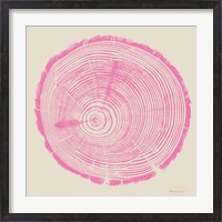 Framed Tree Trunk pink on cream