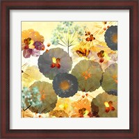Framed Textured Hedgerow Rust Square