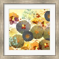 Framed Textured Hedgerow Rust Square
