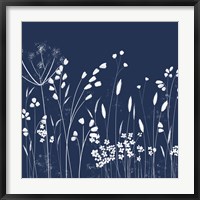 Framed Indigo Flowers II