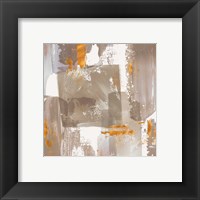 Framed 'Icescape Abstract Grey Gold II' border=