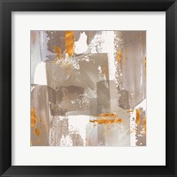 Framed Icescape Abstract Grey Gold II