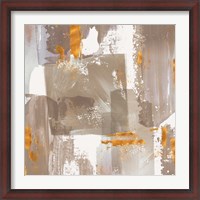 Framed Icescape Abstract Grey Gold II