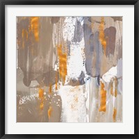 Icescape Abstract Grey Gold III Framed Print