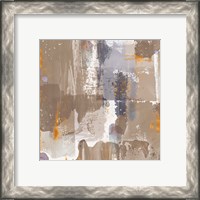 Framed 'Icescape Abstract Grey Gold IV' border=