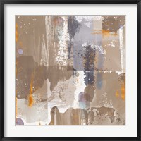 Framed Icescape Abstract Grey Gold IV