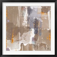 Framed 'Icescape Abstract Grey Gold IV' border=