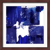Framed Indigo Abstract IV