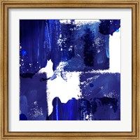 Framed Indigo Abstract IV