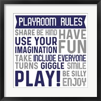 Framed Playroom Rules II