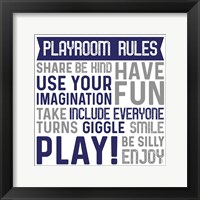 Framed Playroom Rules II