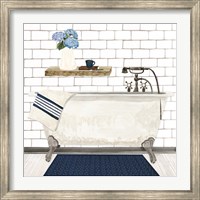 Framed Farmhouse Bath I Navy-Tub