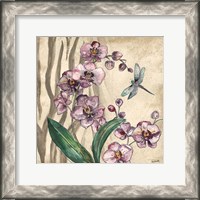 Framed Boho Orchid & Dragonfly I