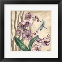 Boho Orchid & Dragonfly I Framed Print