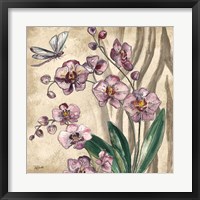 Framed Boho Orchid & Dragonfly II