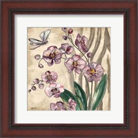 Framed Boho Orchid & Dragonfly II