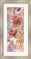 Framed Wildflower Medley Panel Gold II