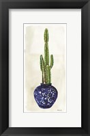 Framed Cacti in Blue Pot 1