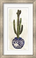 Framed Cacti in Blue Pot 2