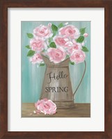 Framed Hello Spring Roses