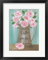 Framed Hello Spring Roses