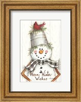 Framed Country Snowman