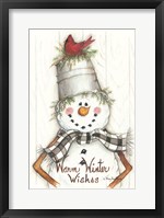 Framed Country Snowman