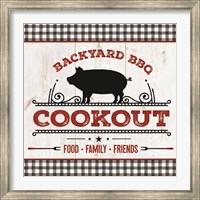 Framed Backyard BBQ Cookout