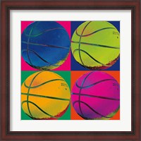 Framed 'Ball Four - Basketball' border=