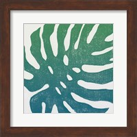 Framed Tropical Treasures I Blue Green