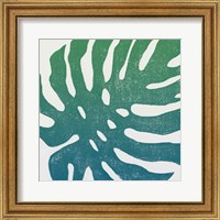 Framed Tropical Treasures I Blue Green