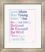 Framed 'Key to Happiness II Hot Pink' border=