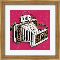 Framed Jungle Camera Bright Rose