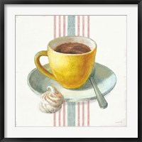 Framed Wake Me Up Coffee IV with Stripes